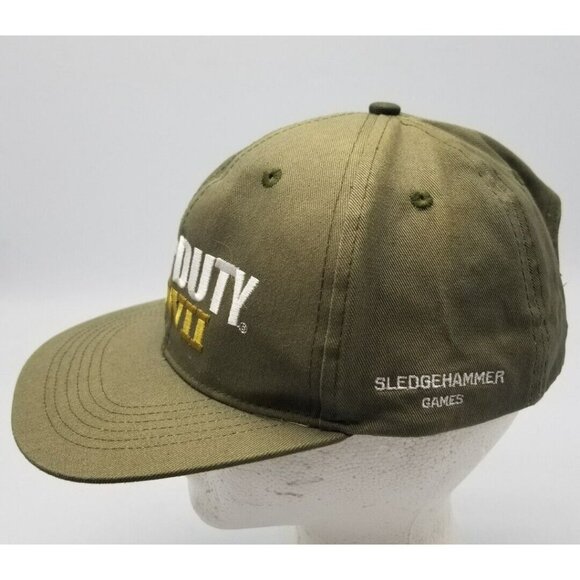 Call of Duty WWII Video Game Military Green Baseball Style Hat Cap Snapback OSFA - Picture 2 of 8